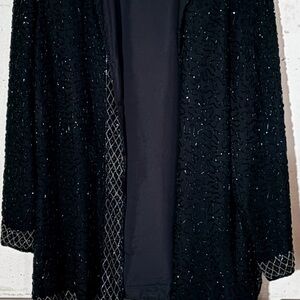 Elegant Black Beaded sparkly Women's formal wear